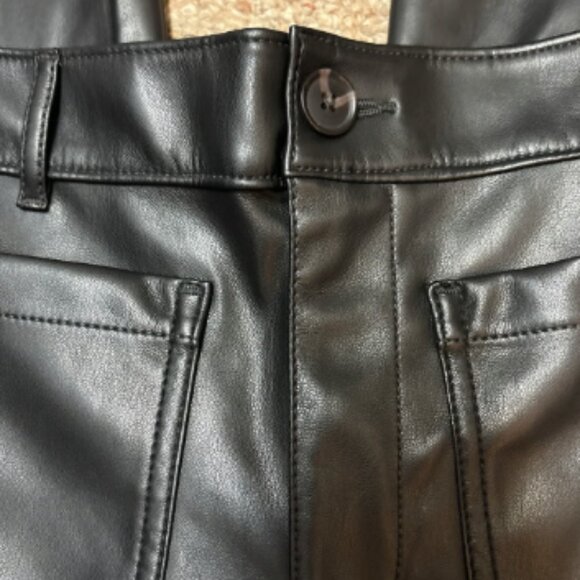 ANN TAYLOR LOFT PALMER WIDE LEG FAUX LEATHER PANTS NWOT $90 8 T - Picture 6 of 8